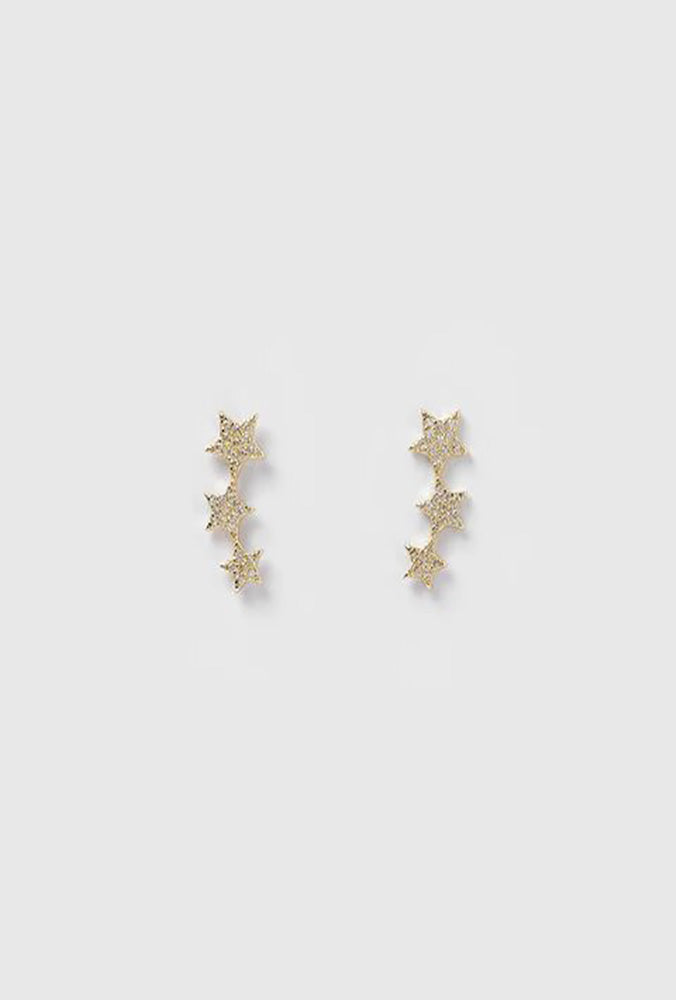 Star Crawler Earrings | 18k Gold Plated